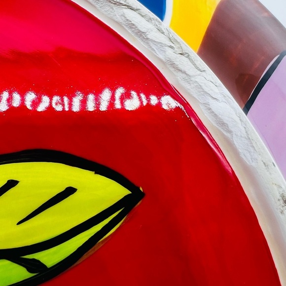 HAUSENWARE DESIGNED BY MARY ROSE YOUNG BRIGHT COLORFUL 13” BOWL - Picture 4 of 12